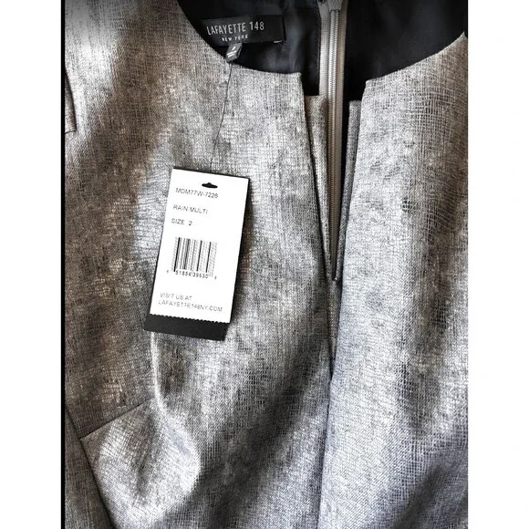 Lafayette 148 NY Zelina Metallic Jacquard Sheath Dress - NWT - Picture 4 of 5